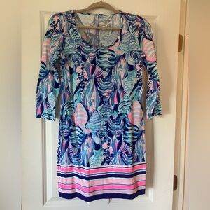 Lilly Pulitzer 3/4 Sleeve Scoop Neck Dress XS